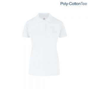 Playera Tipo Polo Piqué con silueta para Dama BLANCA